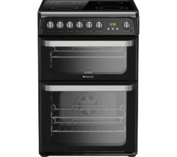 HOTPOINT  HUE61K S Electric Ceramic Cooker - Black